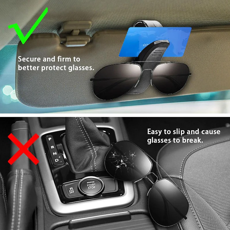 Car Sun Visor Glasses Holder Clip For Skoda Superb Octavia A5 2 Fabia Rapid Yeti Citroen C4 C5 C3 Grand Picasso