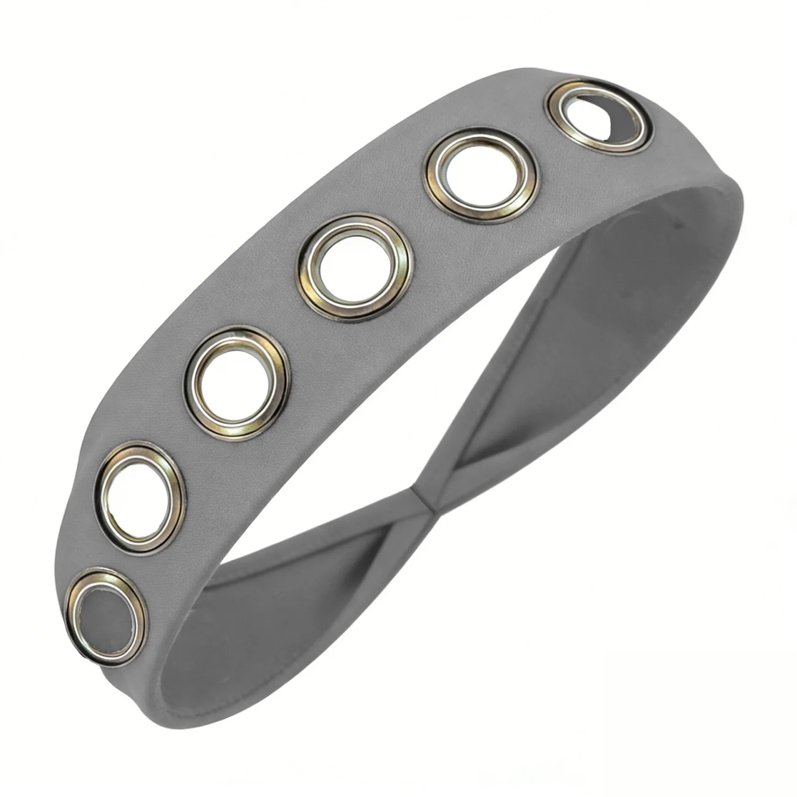 1 Stück breites, einfarbiges Stirnband mit Metallösen, Punk-Haarreif, modisches, rutschfestes Haar-Accessoire für Frauen, Alltag und Freizeit – Detail 6