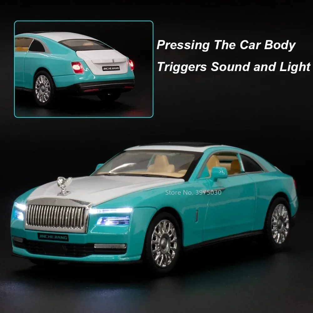 1:32 Rolls Royce Spectre Toys Miniature Cars Models Alloy Diecast with Pull Back Vehicles 4 Doors Opened Car Child Adult Gifts