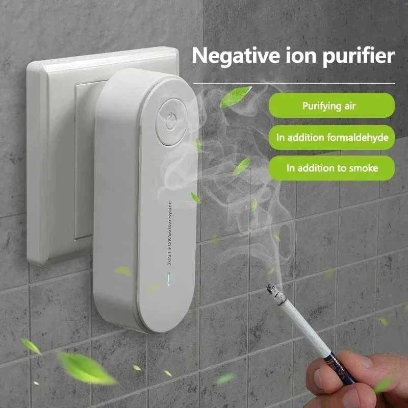 New Portable Air Purifier Anion Purification Air Freshener Ionizer Cleaner Dust Cigarette Smoke Remover Toilet Pet Deodor New