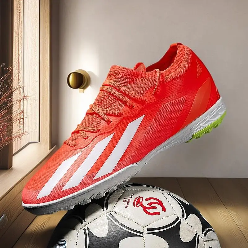 

Professional Men Soccer Shoes Adult Unisex High Ankle Football Field Boots Comfortable Non Slip Quality Society Football Shoes