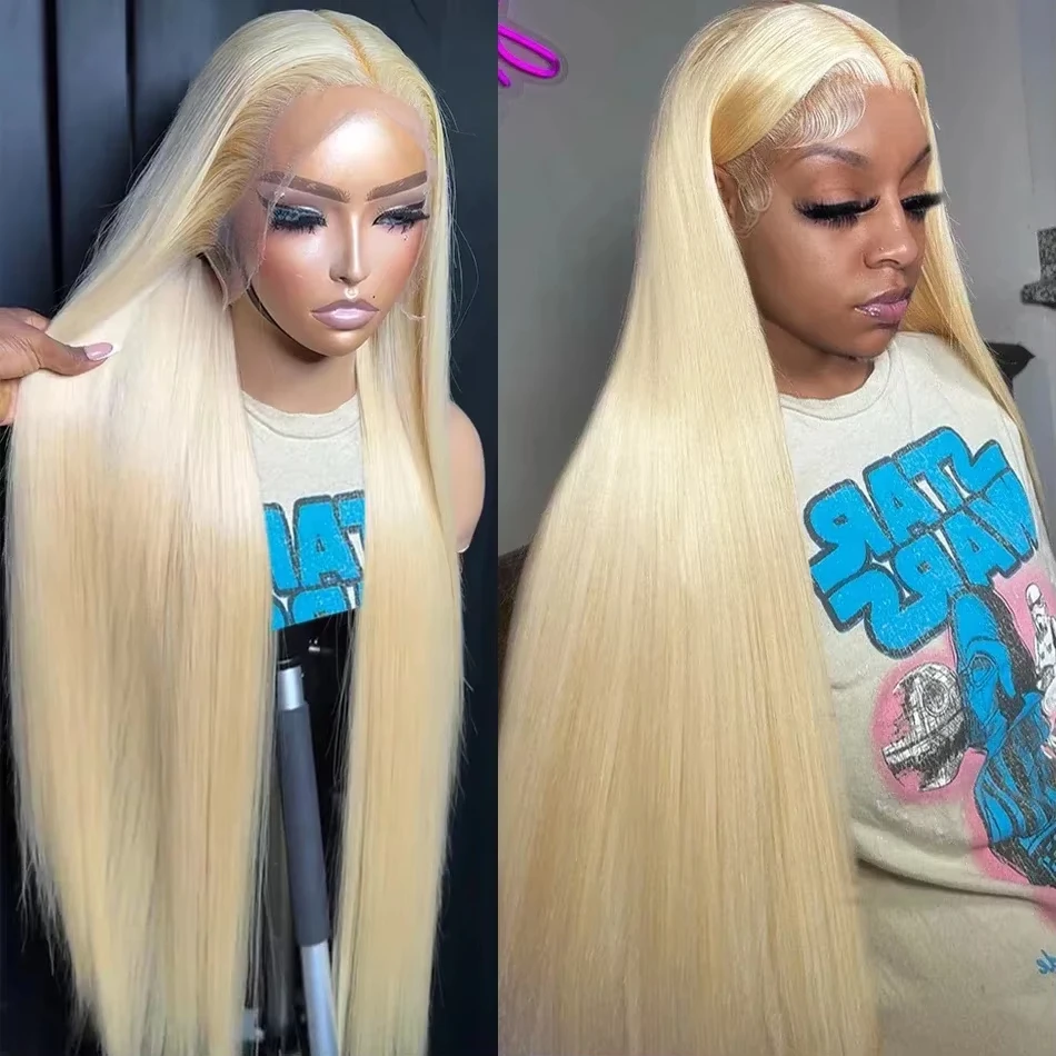 

250% Density 613 Human Hair Wigs Blonde Lace Front Wig 13x6 HD Straight Lace Frontal Wigs 100% Human Hair High Quality Deals