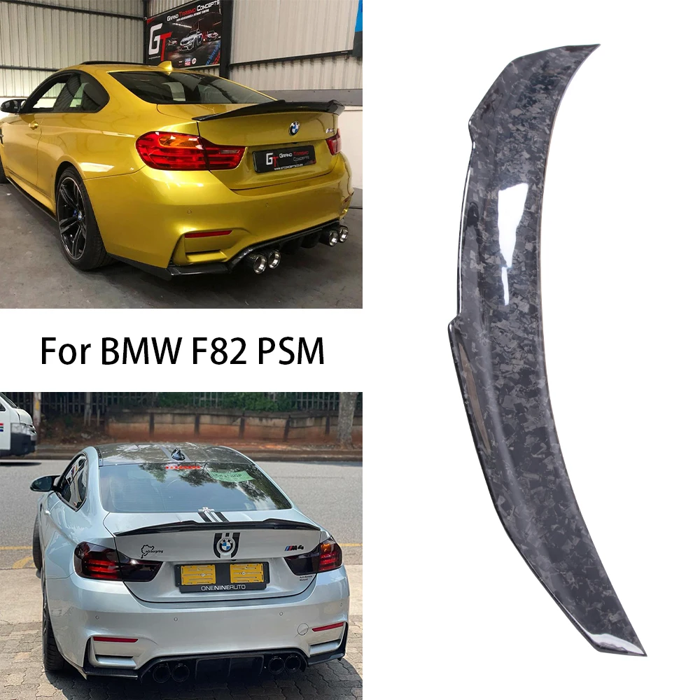 

For BMW M4 F82 PSM Style Forged carbon fiber Rear Spoiler Trunk wing 2014-2020