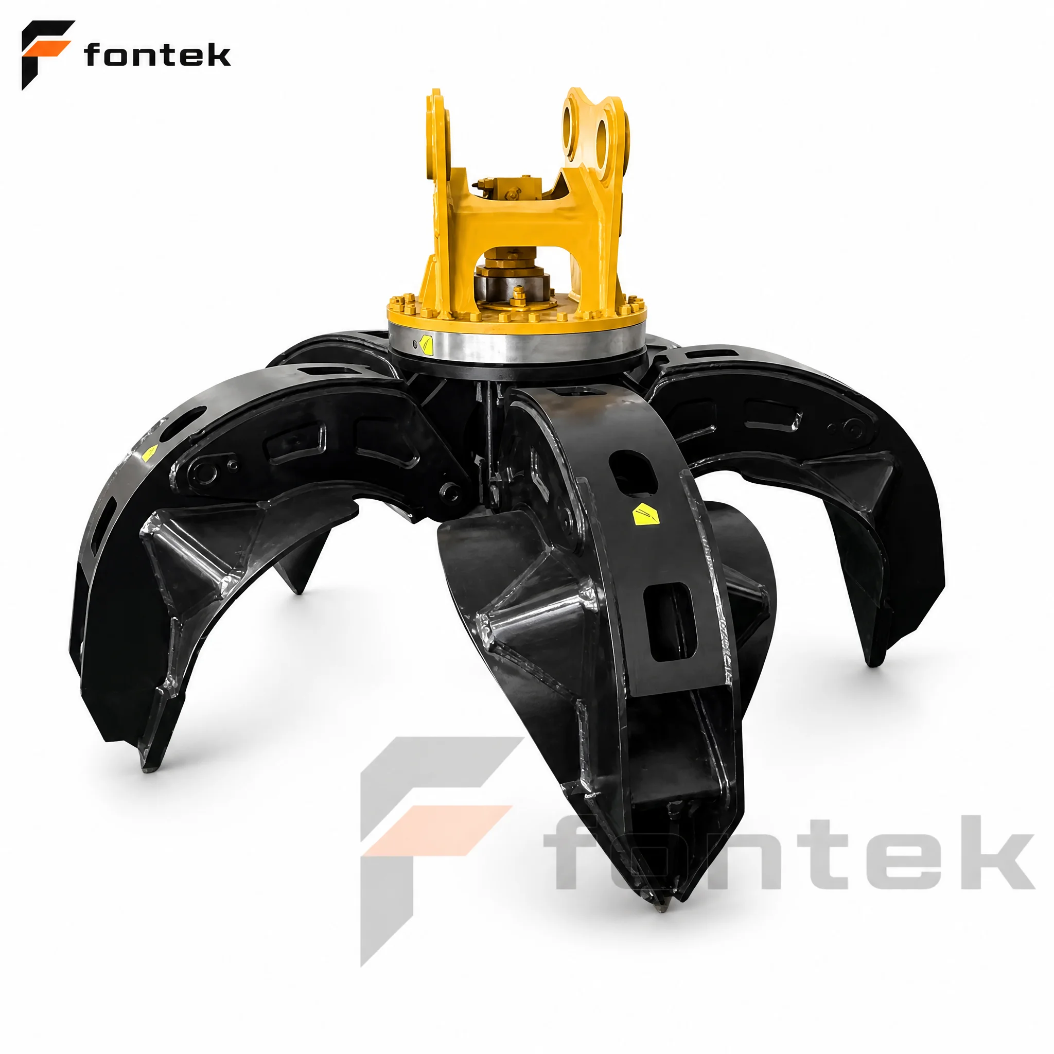Large Opening Hydraulic Orange Peel Grab For Steel Mill Waste Loading