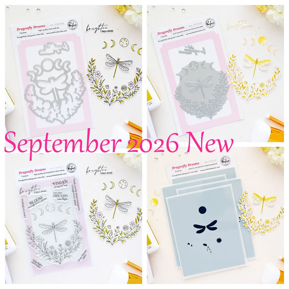 Pink Fresh Heirloom Nested Metal Cutting Dies Stamp Stencil Hot-Foil September 2026 New DIY Scrapbook Handmade Cards Decoration