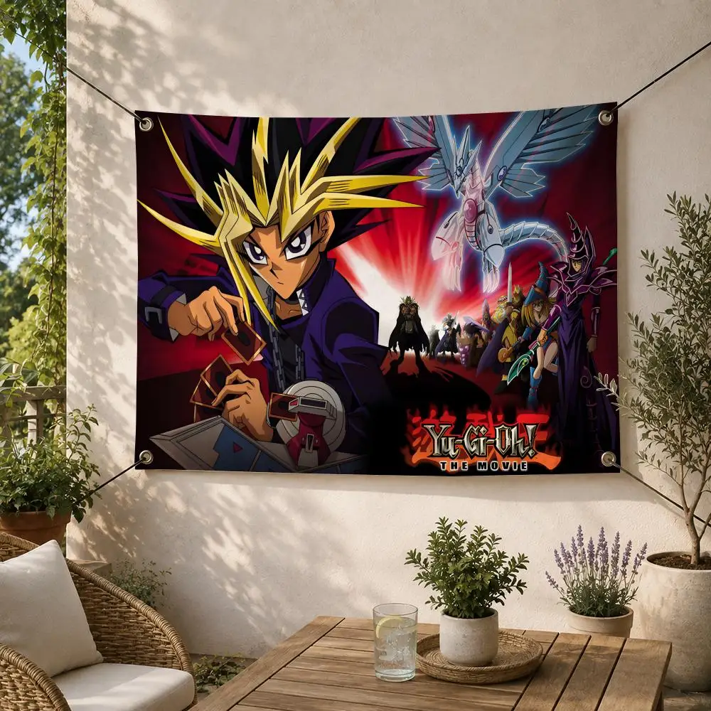 Anime Card Battle Yu-Gi-Oh! Flags Decorative Flag Banner for Outdoor Garden Yard Camping Party Home Wall Hanging Decor