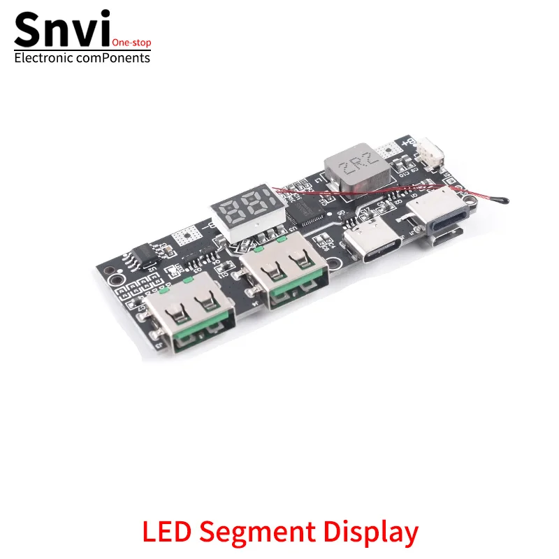 22.5W Power Bank: 5-Port Bi-Directional Fast-Charging Portable Power Module Circuit Board DIY Kit (QC4+ & PD3.0)