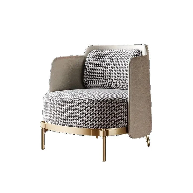

Italian minimalist light luxury single chair leisure chair designer homestay hotel negotiation reception one table and