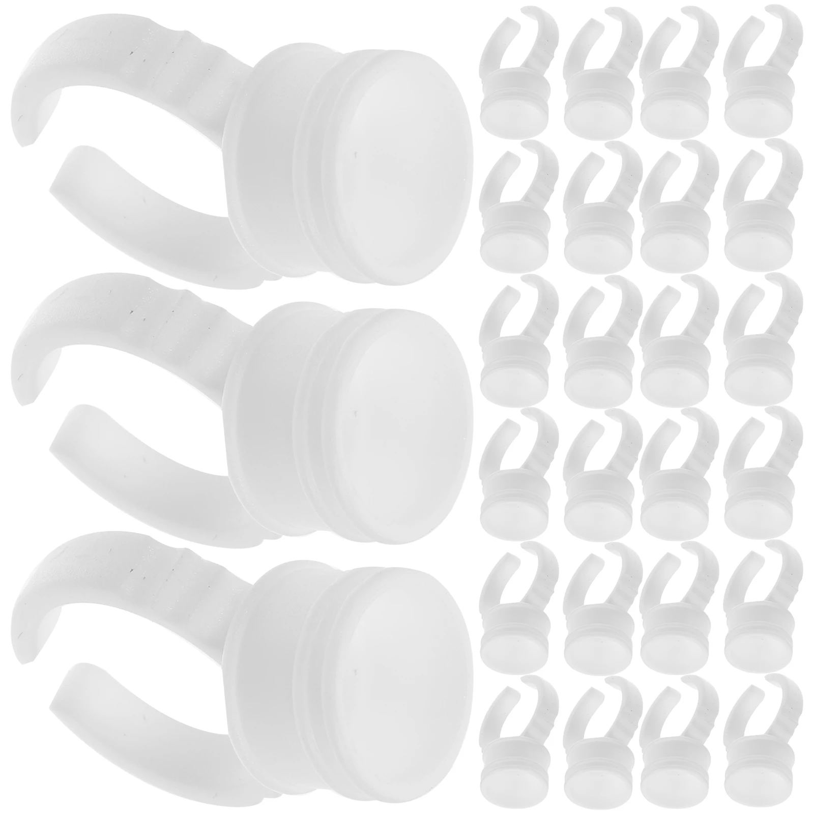 

100pcs Disposable Clear Ink Caps for Professional Artists Tattoo Eyebrow Ring Cup Pigment Container Eyelash Glue HOLDER