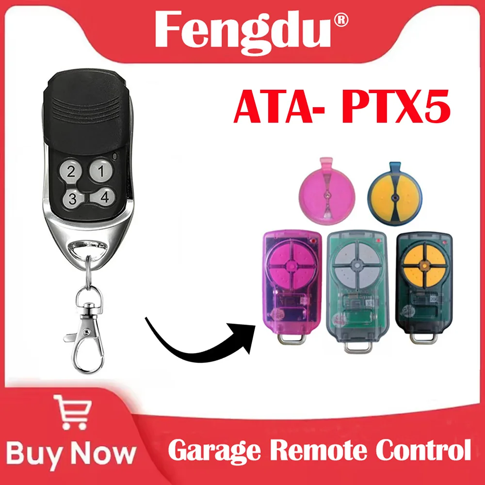 ATA – télécommande de porte de Garage à Code roulant à 4 boutons, 43392MHz, pour modèle PTX5 PTX2, télécommande de porte électrique, transmetteur manuel