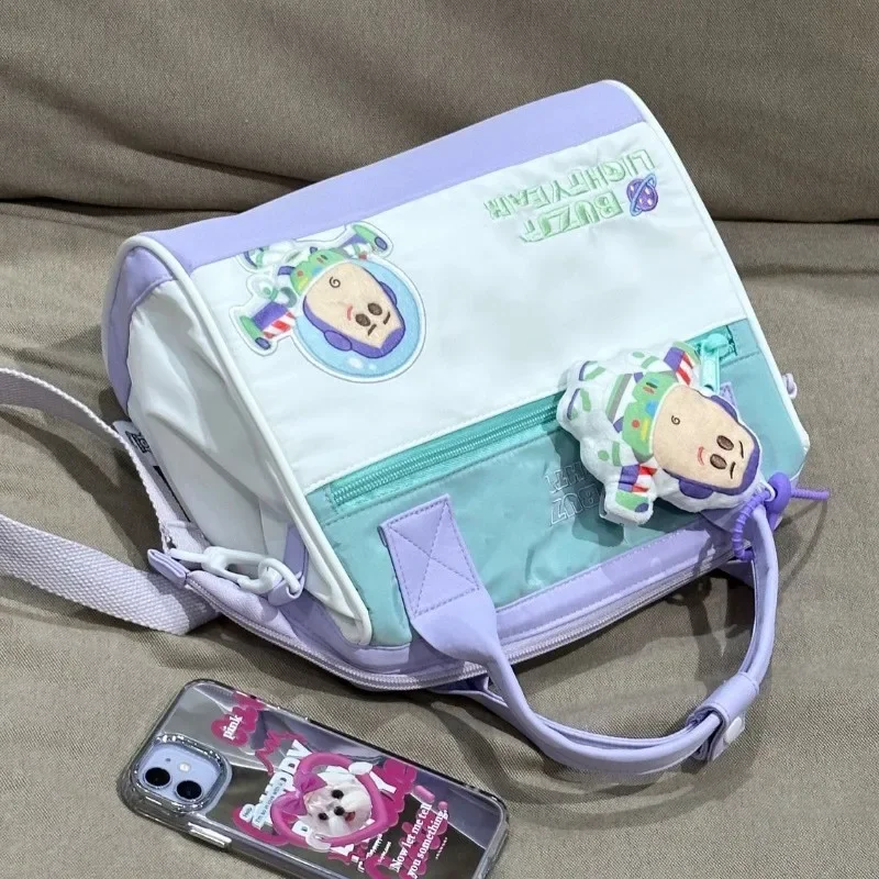 Disney Buzz Lightyear Cartoon Versatile Fashionable Cute Crossbody Tote Bag for Baby Mothers Large Capacity Travel Bags Gift