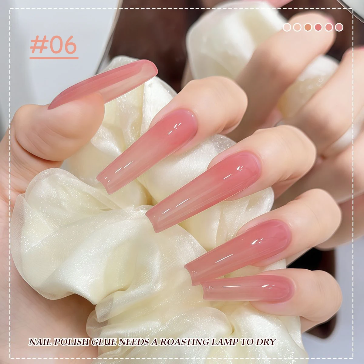 샤카 10ml 신상 인기 아이스 핑크 네일 젤 폴리쉬 세트 세미 퍼머넌트 네일 아트 소킹 UV LED 네일 살롱 DIY 네일 살롱 젤 4개 판매