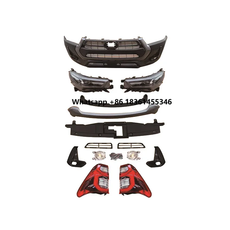 

2016-2020 Upgrade 2021 BodyKit Style Bumper Grille Tail Light Headlights Bodykit For Hilux Revo
