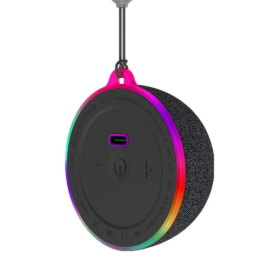 Nuevo Altavoz magnético portátil BT 5,3 Mini caja de sonido imanes teléfono móvil altavoces inalámbricos Bluetooth soporte con luz Led RGB