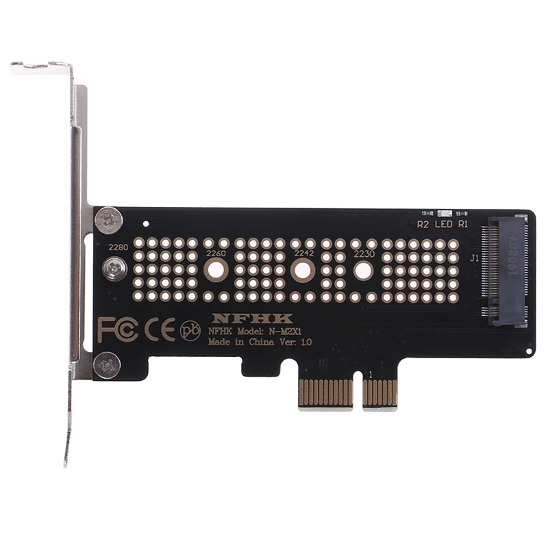 1pc NVMe PCIe M.2 NGFF SSD To PCIe X1 Adapter Card PCIe X1 To M.2 Card With Bracket PCI-E M.2 Adapter for 2230 2240