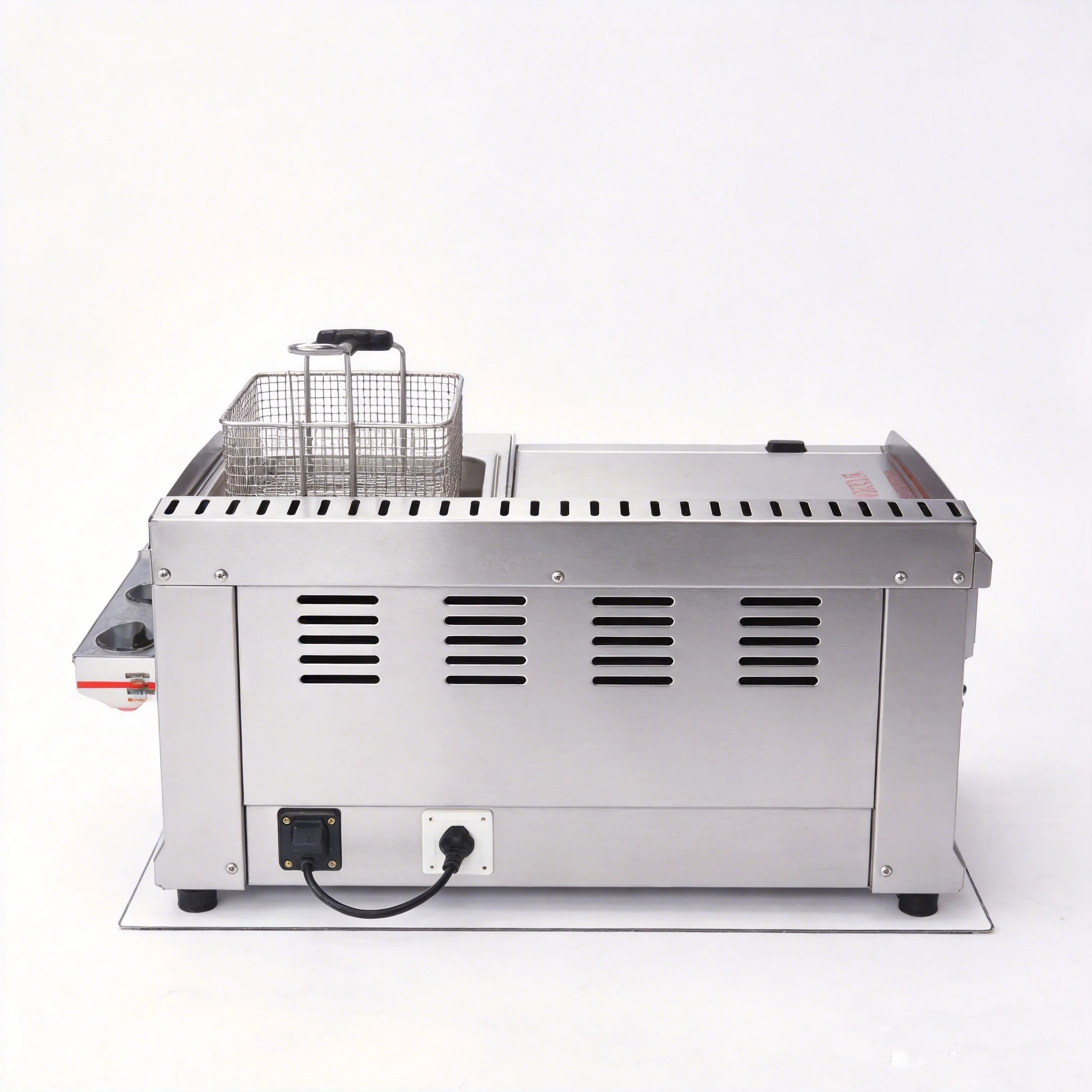 XY Commercial Kitchen Equipment Restaurant Equipment Kitchen Thickened Stainless Steel Griddle Deep Fryer Combo