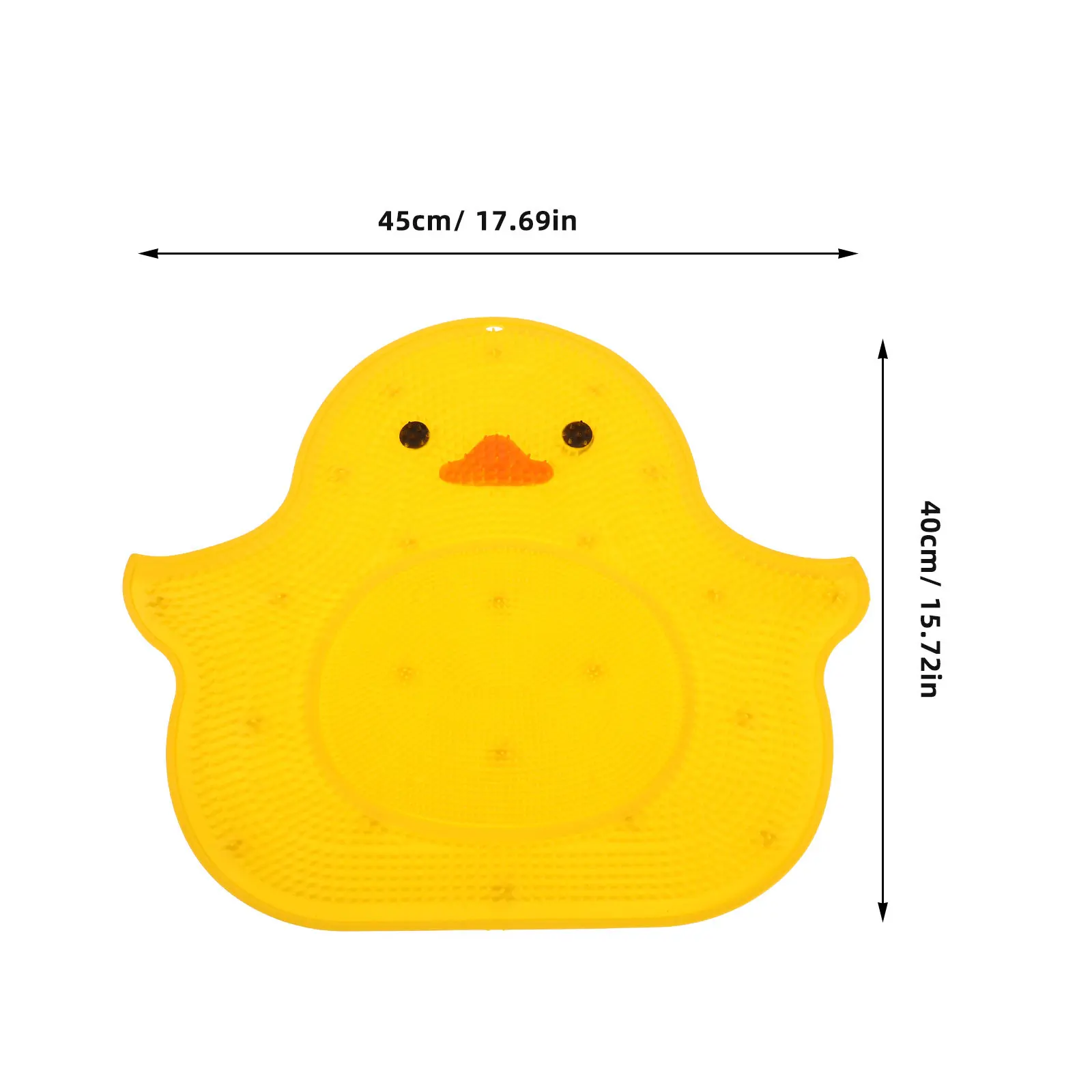 Silicone Foot Scrubber Mat with Duck Shape Non-Slip Suction Cups Shower Bath Massage Pad Exfoliator for Feet Dead Skin Removal