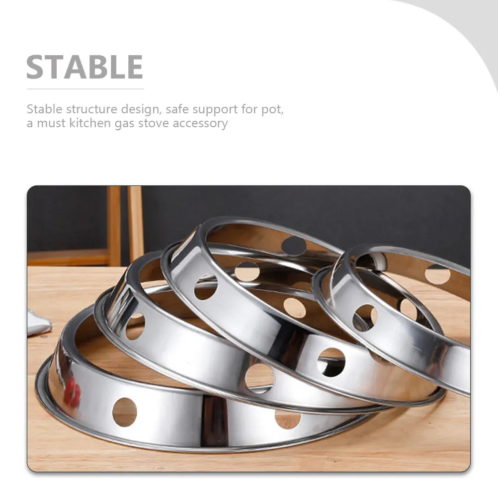 

Stainless Steel Pot Rack Universal Stove Round Steaming for Wok Ring Gas Bracket Holders