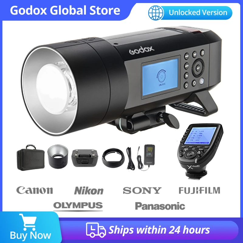 Godox AD400 Pro WITSTRO All-in-One Outdoor Flash AD400Pro Li-on Battery TTL HSS with Built-in 2.4G Wireless X System