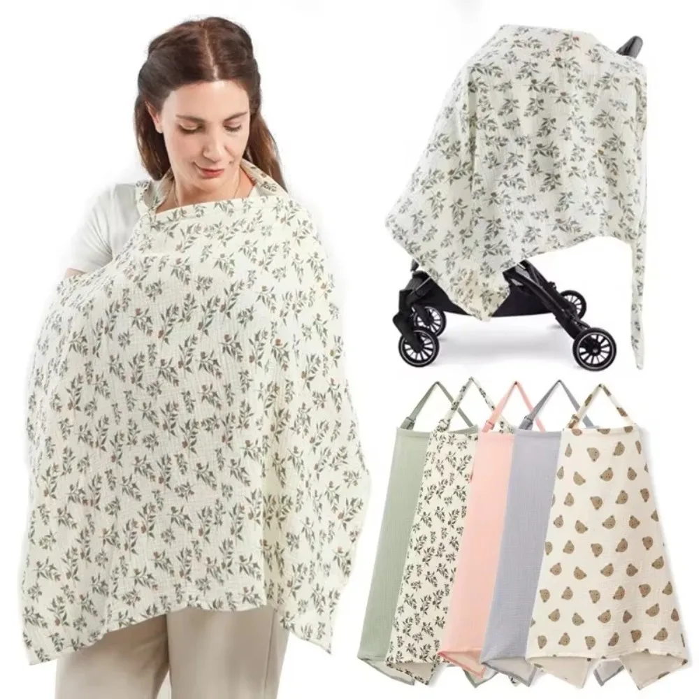 

Cotton Mother Outing Breastfeeding Cover Adjustable Privacy Apron Breastfeeding Apron Stroller Blanket