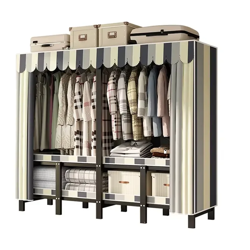 Foldable hangers, various styles, portable bedroom wardrobes, no need to assemble thickened hard clothing storage bags