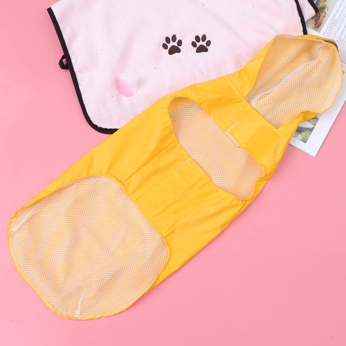 

Waterproof Reflective Hooded Dog Raincoat Durable Breathable Nylon Fabric Puppy Poncho Yellow 3xl Outdoor Rain Jacket
