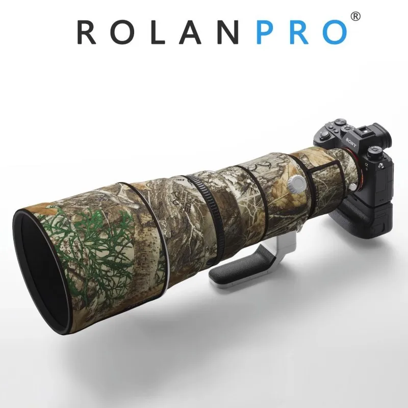 ROLANPRO SEL400F28GM Lens Camouflage Coat Rain Cover For Sony FE 400mm F2.8 GM OSS Lens Case Nylon Waterproof Camera Lens Sleeve