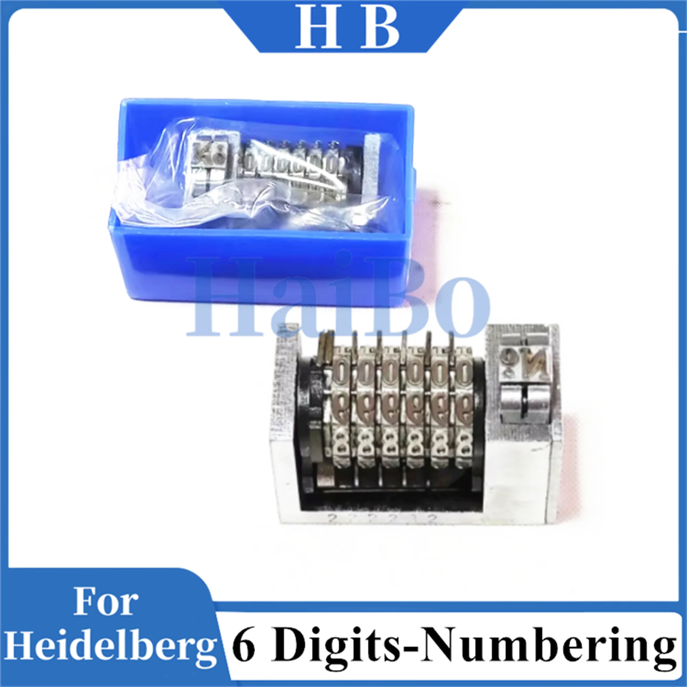 

HaiBo Best Quality Mini Small 6 Digits Roman Backward Printing Machine 4X8 Printer Numbering Machine