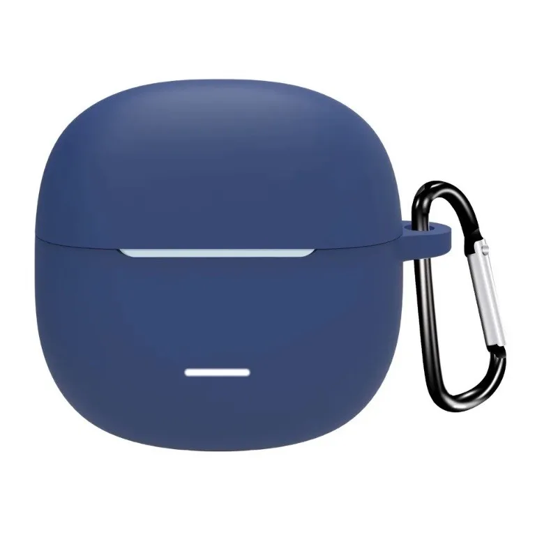 غطاء حماية من السيليكون الناعم لهاتف Redmi Buds 6 Lite سماعة بلوتوث لاسلكية مقاومة للصدمات مع صندوق سماعة رأس بخطاف