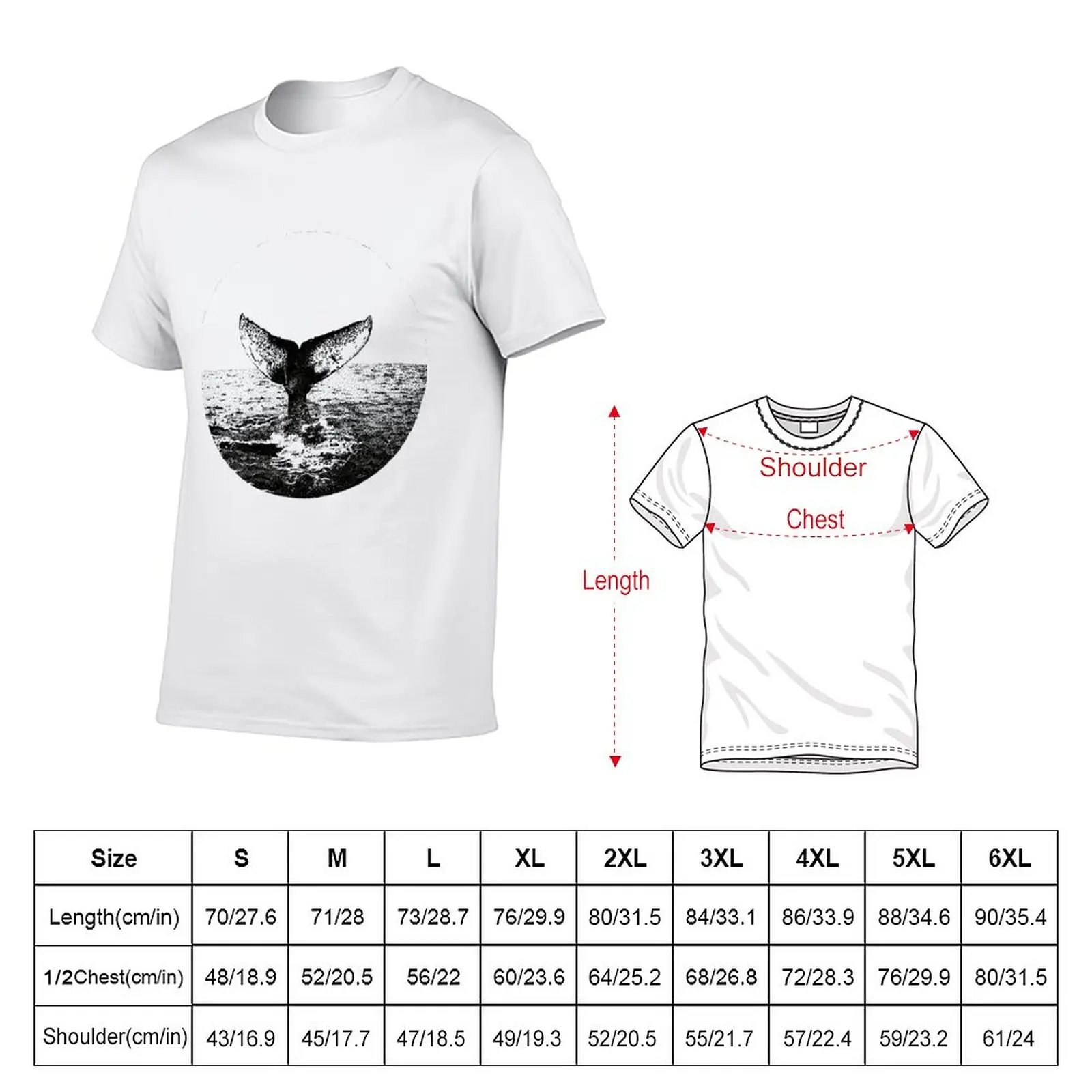 Whale Tale T-Shirt anime clothes summer clothes plain t-shirt oversized t shirt men clothings