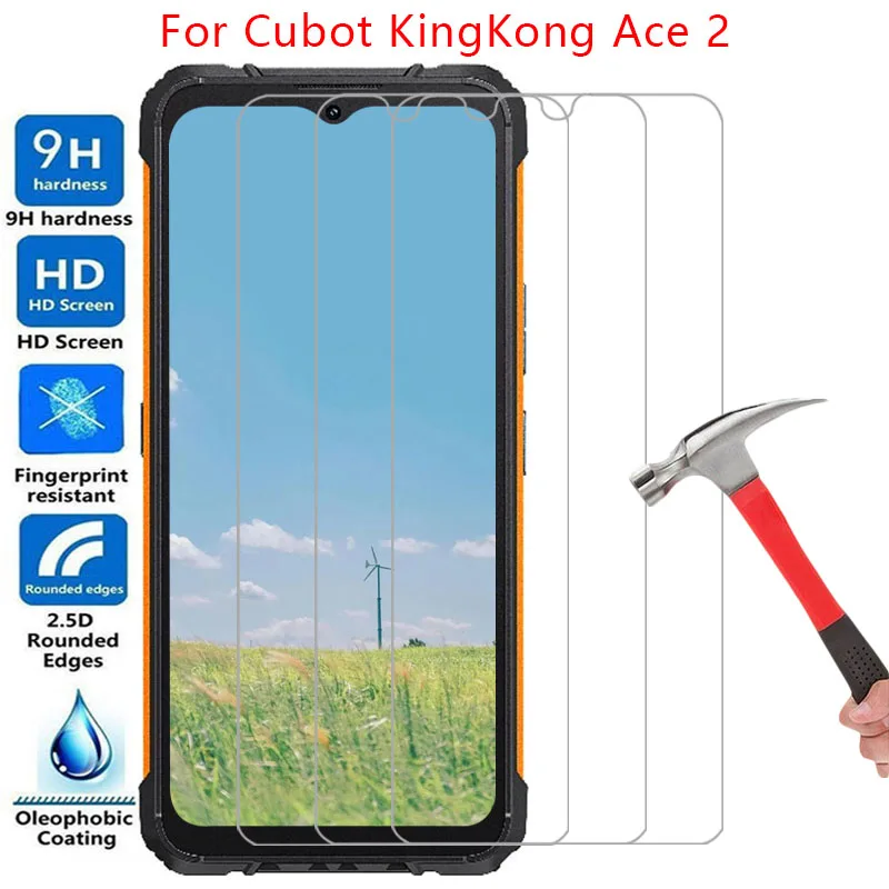 Funda de teléfono para cubot kingkong ace 2, protector de pantalla de vidrio templado, cubierta trasera 360, funda protectora kingkon 2