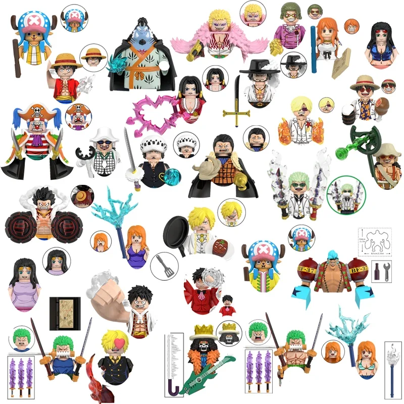 

Latest version Building Blocks Japan Anime Bricks Dolls Mini Action Toy Figures Assemble Blocks Children Gifts