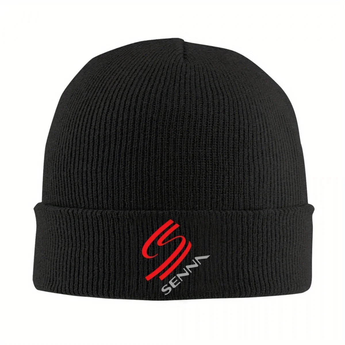 Gorros tejidos con Logo de Ayrton Senna, gorros para hombre y mujer, gorro de otoño e invierno, gorro de ganchillo acrílico