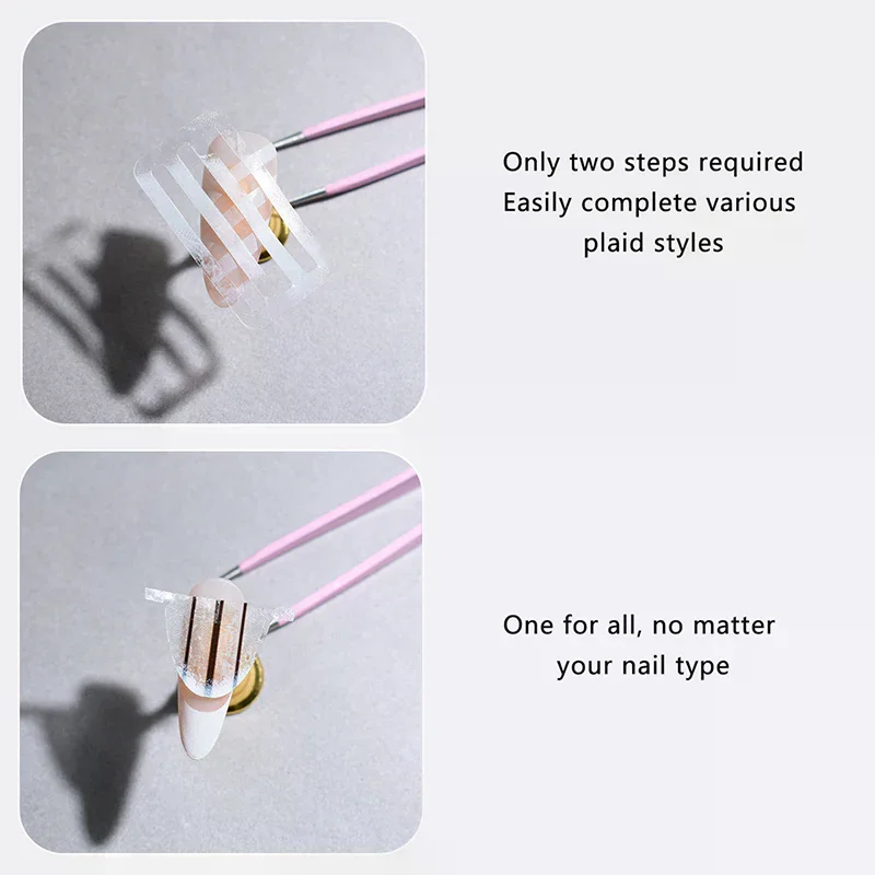 1 시트 투명 프렌치 매니큐어 가이드 스티커 강력한 접착 네일 아트 데칼 프렌치 매니큐어 DIY 스텐실 3D 스타일링 도구