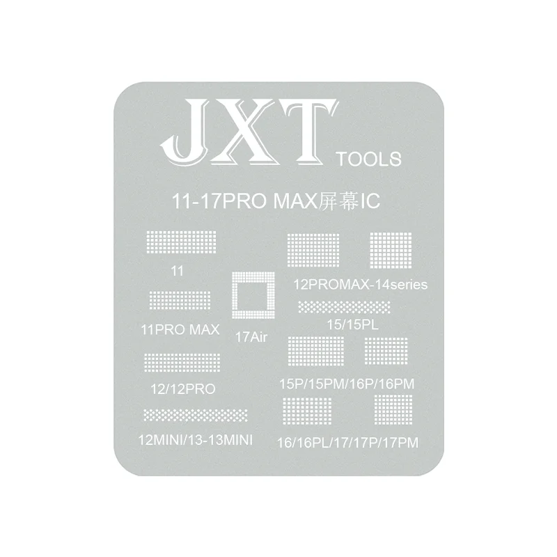 JXT Screen IC Reballing Stencil for IPhone 11 To 17 Pro Max Screen Display IC Protection BGA Reballing Stencils