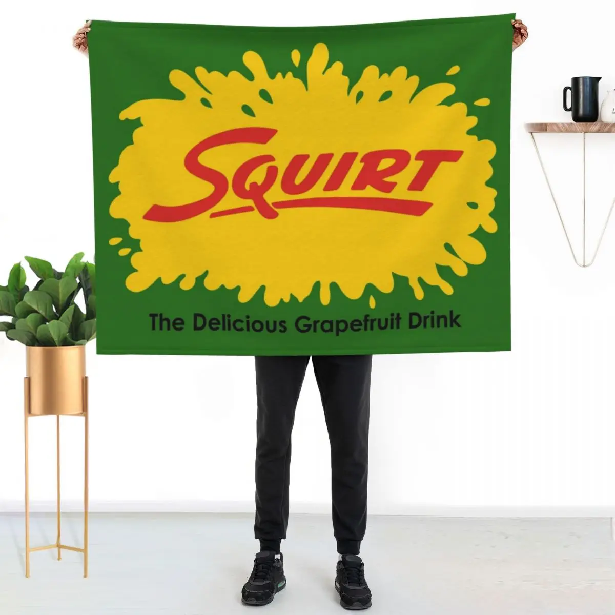 squirt the delicious grapefruit drink Throw Blanket Luxury Throw Camping Baby Travel Bed linens cosplay anime Blankets