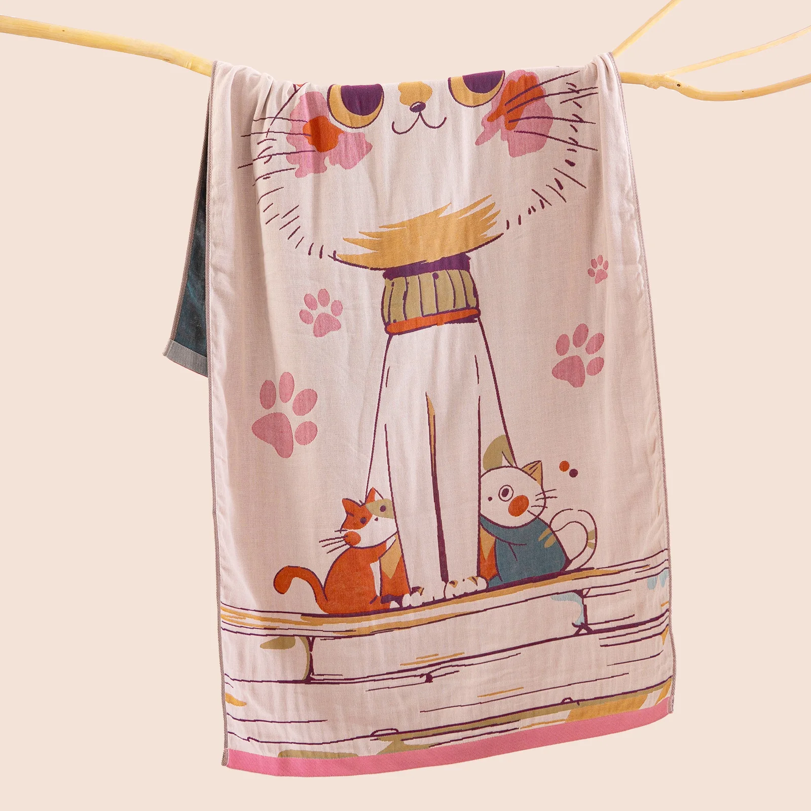 

Cotton Gauze Bath Towel for Adults Children, Bathroom, High Quality, 80*160 cm, Cartoon, 14 Styles