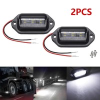 6 LED Car License Number Plate Light For SUV Truck Trailer Van Tag Step Lamp White Bulbs Car Products License Plate Lights
