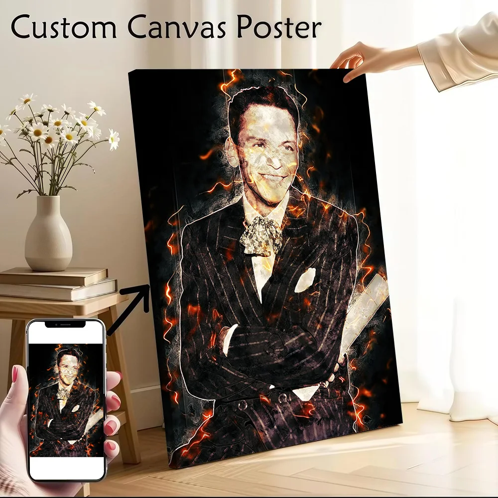 Frank Sinatra Canvas Wall Art Poster Custom Wall Paintings Personalized Photo Printing for Decor Luxury Decoration Wand Deko