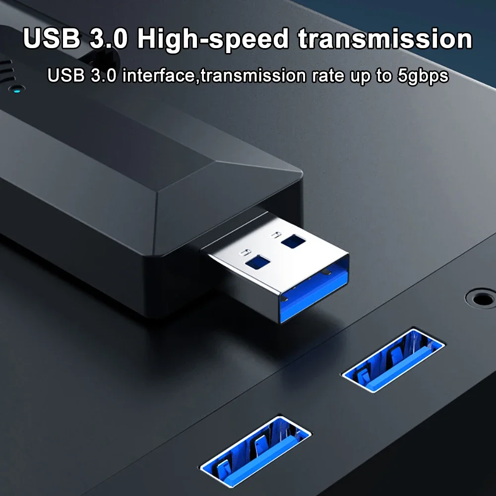 1200Mbps واي فاي USB محول ثنائي النطاق 2.4G 5Ghz واي فاي دونغل مع 4 هوائي USB3.0 عالية السرعة استقبال البطاقة اللاسلكية للكمبيوتر المحمول