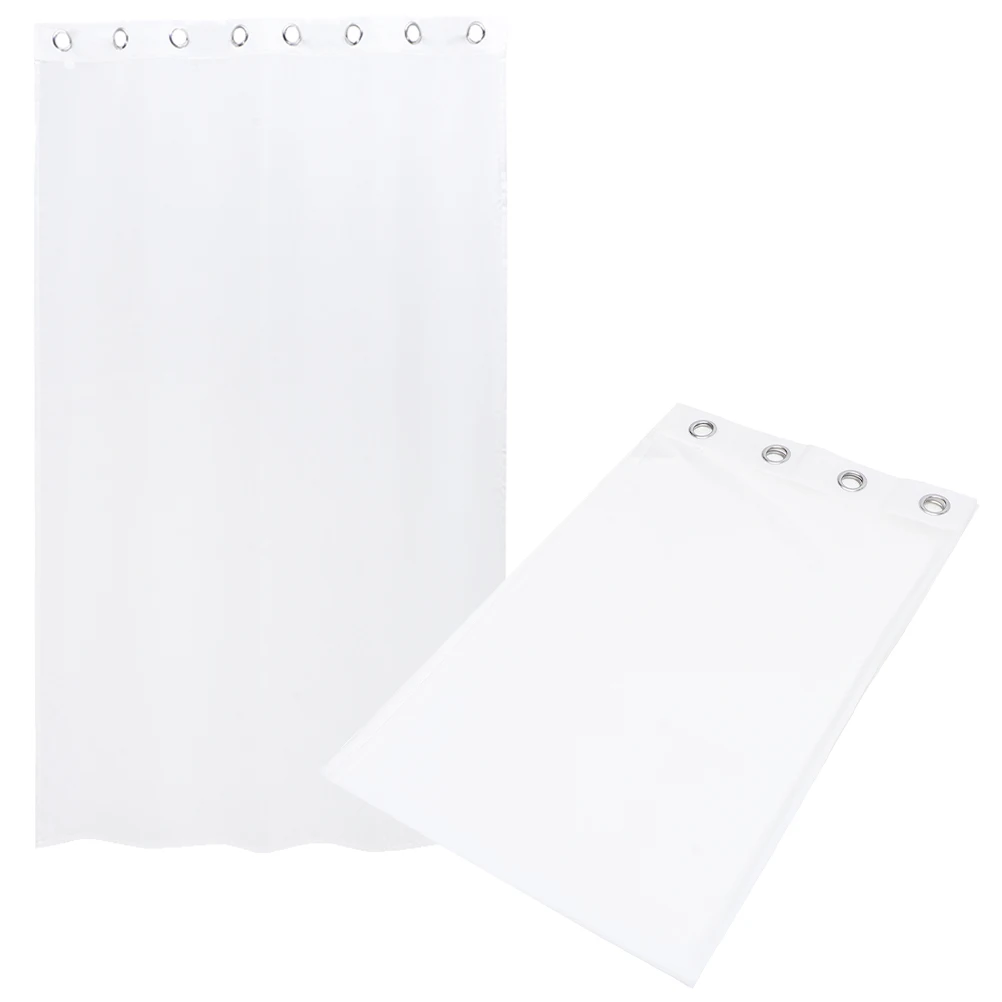 

2pcs Waterproof Curtains Outdoor Indoor White 132x213cm Privacy Balcony Living Room Bedroom Decorative Modern Style