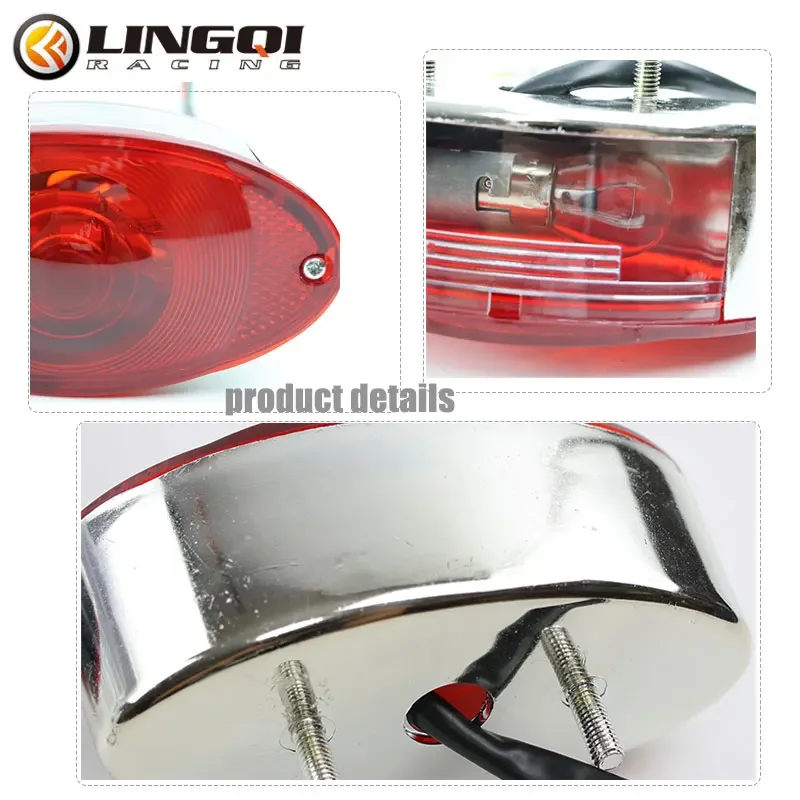 Motorcycle Taillight LED Rear Brake Light Waterproof Tail Light Lamp For ATV Pit Dirt Bike Accessories Parts