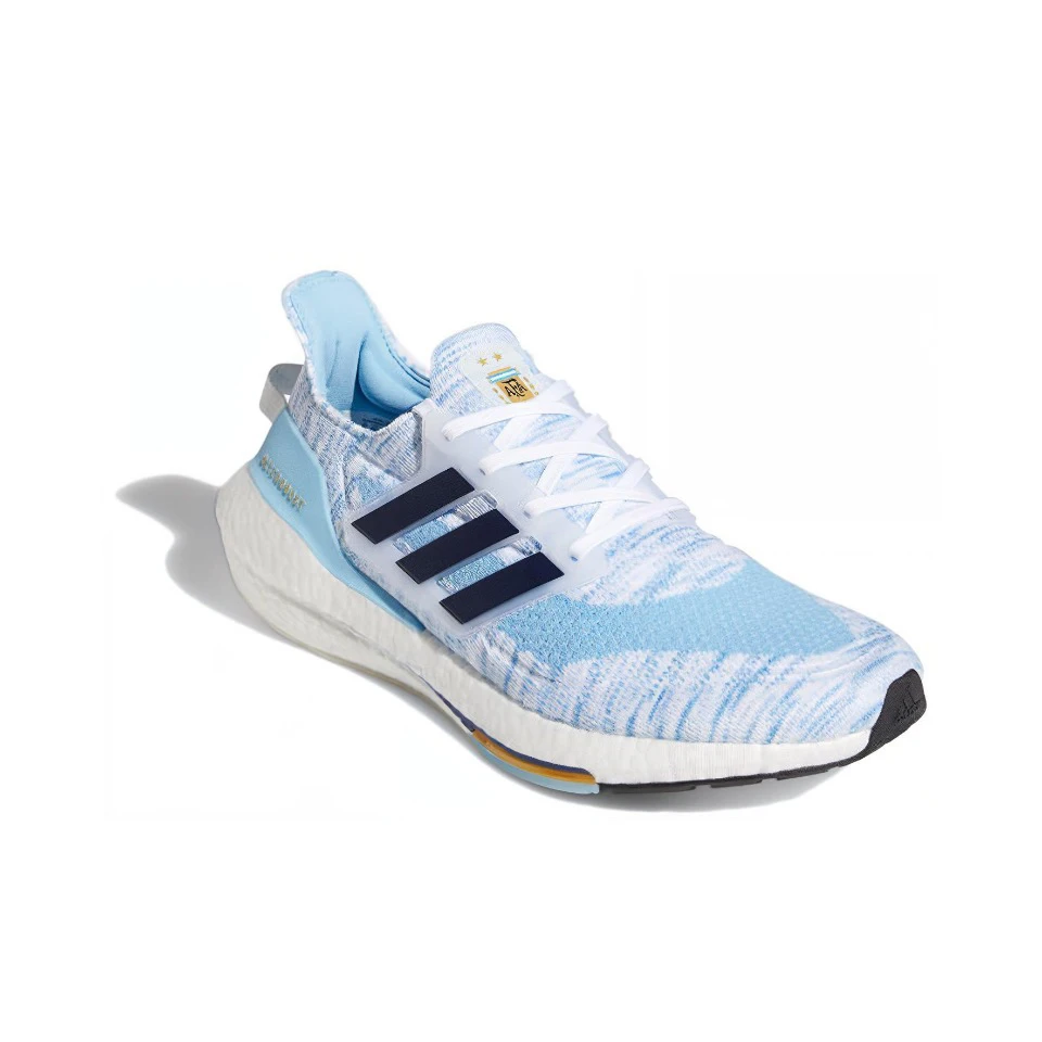 Original Adidas Ultra Boost 2021 White/Light Color Men\'s and Women Unisex Comfort Breath Running Sneakers Shoes GZ7120