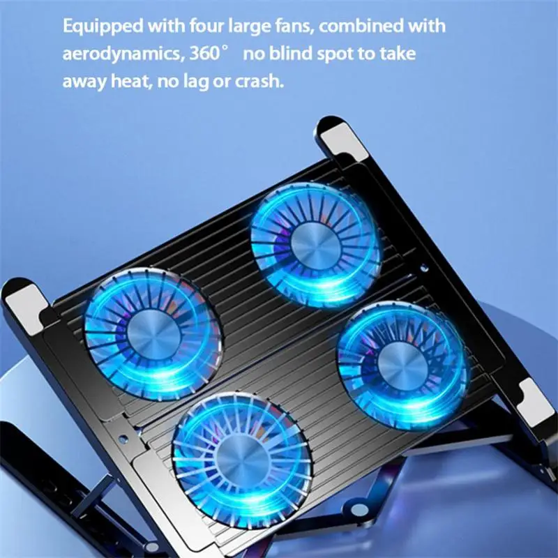 Laptop Cooler Base Stand with 2/4 Fans Foldable Laptop Cooling Pad Adjustable Notebook Stand for 11-17. 3 Inch with Cool Fans