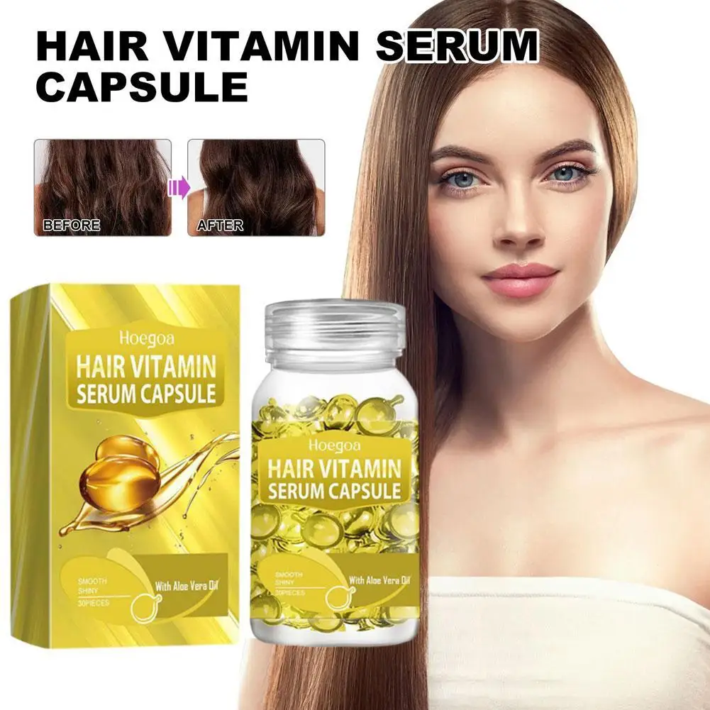 30pcs Keratin Hair Care Essence Soft And Light Hydrating Deep Moisturizing Repair Damaged Dye Shampoo Anti-frizzy Essence