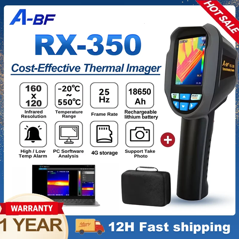 Thermal camera A-BF RX-350, 160x120 IR Pixels Infrared For motorists check electricity meters, better than UNI-T UTi120S, RX350