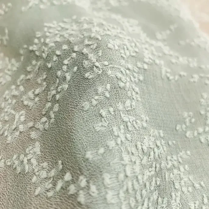 New multi-color 3D embossed jacquard cut-out chiffon fabric for dresses, clothing, designer gown textiles