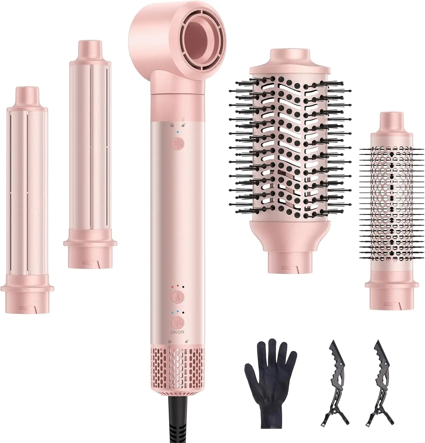 

5-in-1 Hot Air Styler with Auto Wrap Curler, 110K RPM High-Speed Blow Dryer for All Hair Types, Frizz-Free and No Heat Damage