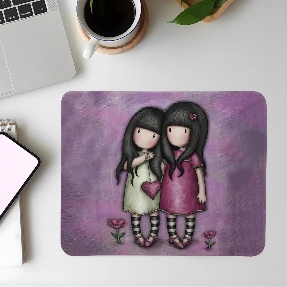 Kawaii Girl Santoro Gorjuss Cute Mouse Pad Gaming Esports Mousepad Laptop Computer Office Desk Mat Rubber Small Anti Slip Pad