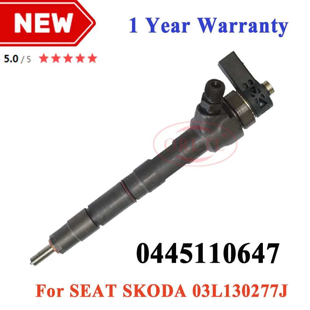 

New 0445110647 Diesel Fuel Injector 0 445 110 647 OE 03L130277Q 03L130277J For Diesel Engine